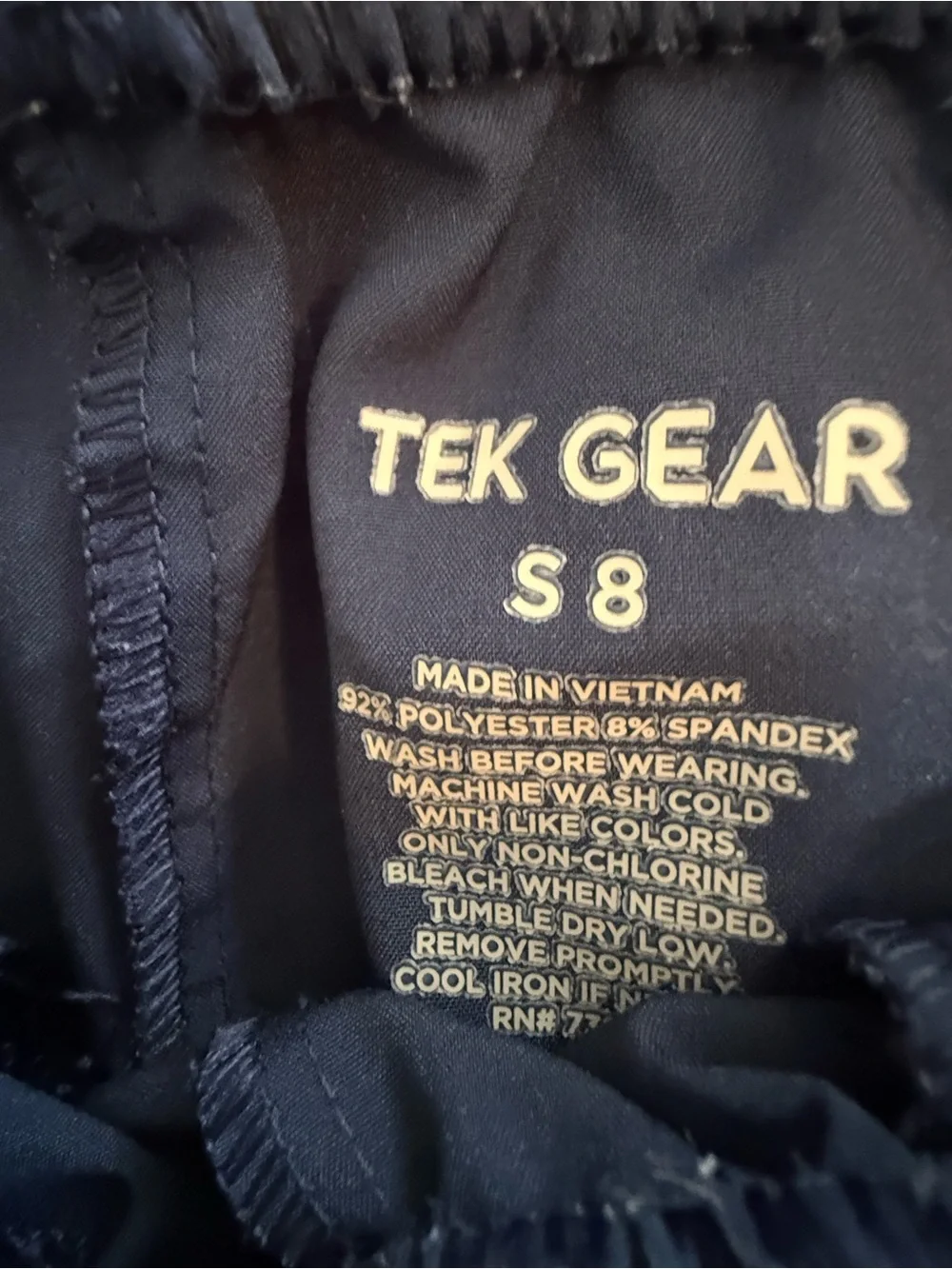 tek gear navy athletic shorts with drawstring